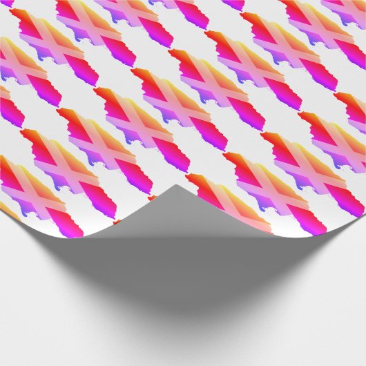 Papier Cadeau Drapeau JAMAICA inhabituel - Plan PINK (Coin)