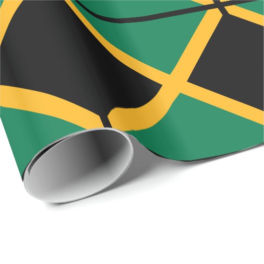 Papier Cadeau Drapeau Jamaïque (Coin rond)