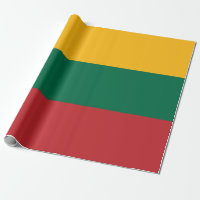 Drapeau jaune vert et rouge de Lituanie