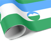 Papier Cadeau Drapeau Kabardino Balkaria (Coin rond)