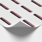 Papier Cadeau Drapeau lesbien 3D (Coin)