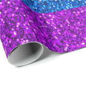 Papier Cadeau Drapeau LGBT vibrante parties scintillant arc-en-c (Coin rond)