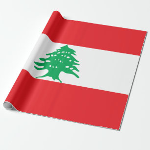 Papier Cadeau Drapeau libanais (Drapeau libanais)