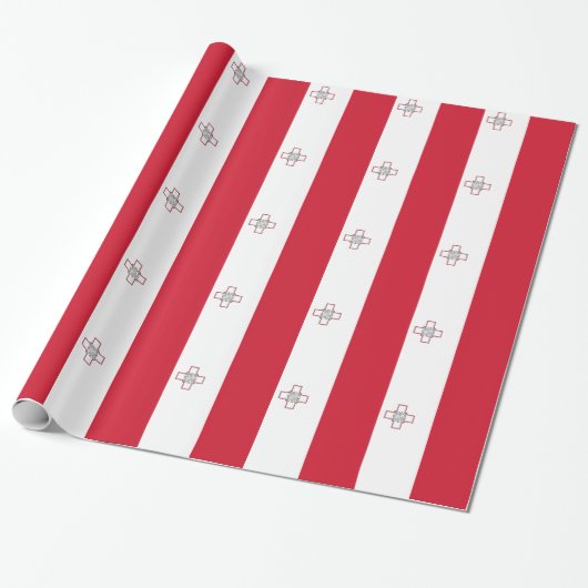 Papier Cadeau Drapeau Malte (Déroulé)
