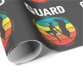 Papier Cadeau Drapeau Marching Bande Gardienne de couleurs Fille (Coin rond)