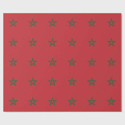 Papier Cadeau Drapeau Maroc (Plat)
