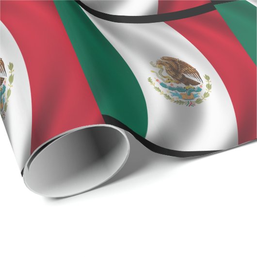 Papier Cadeau Drapeau mexicain (Coin rond)