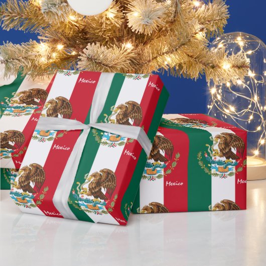 Papier Cadeau Drapeau mexicain, Emblème & Cadeaux mexicains /fan (Vacances)