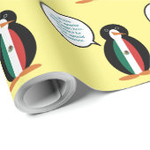 Papier Cadeau Drapeau mexicain parlant à Mme Penguin (Coin rond)