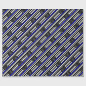 Papier Cadeau Drapeau mince de mémorial de policiers de Blue (Plat)