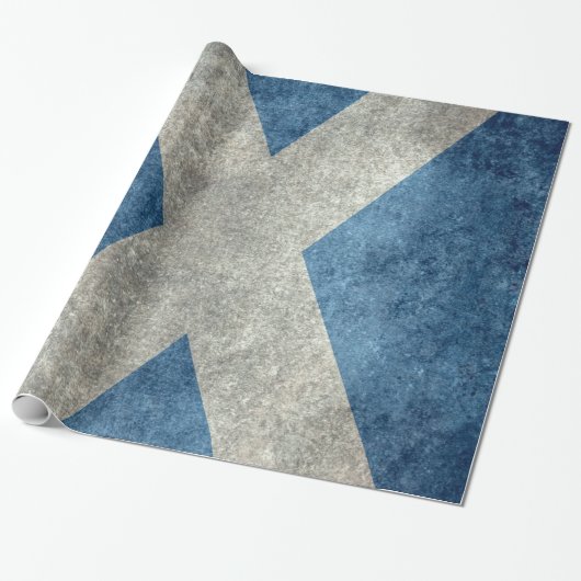 Papier Cadeau Drapeau national de l'Ecosse - version vintage (Déroulé)