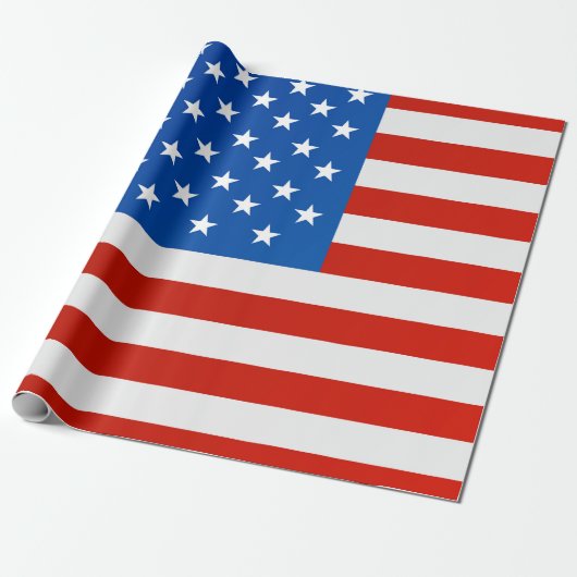 Papier Cadeau Drapeau national des Etats-Unis (Déroulé)
