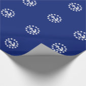 Papier Cadeau Drapeau Nautique Américain Décor bleu marine (Coin)