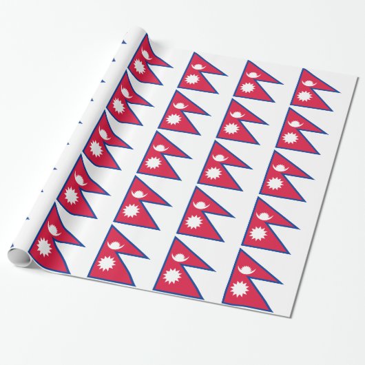 Papier Cadeau Drapeau népalais (Déroulé)