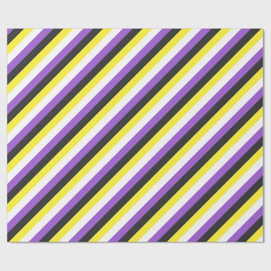 Papier Cadeau Drapeau Non-Binaire (Plat)