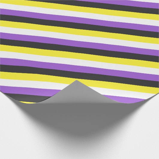 Papier Cadeau Drapeau Non-Binaire (Coin)