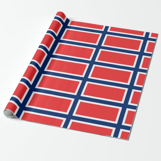 Papier Cadeau Drapeau norvégien (Déroulé)