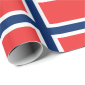 Papier Cadeau Drapeau norvégien (Coin rond)
