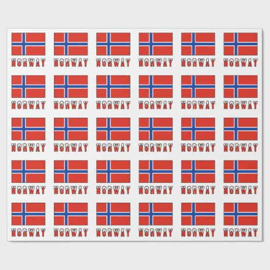 Papier Cadeau Drapeau norvégien (Plat)