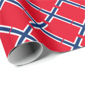 Papier Cadeau Drapeau norvégien (Coin rond)