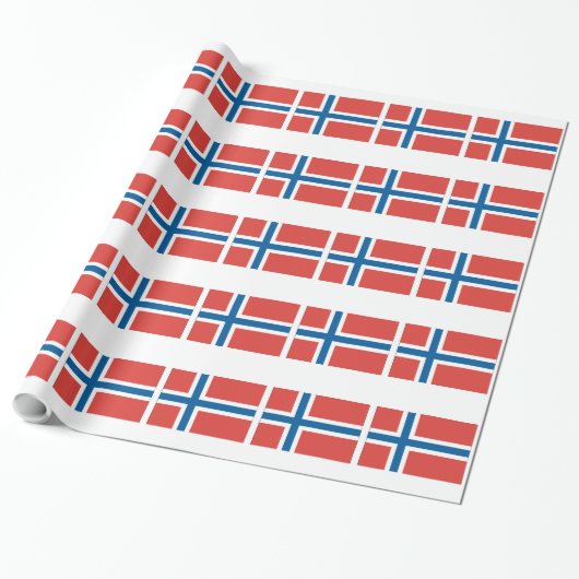 Papier Cadeau Drapeau norvégien (Déroulé)