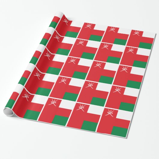 Papier Cadeau Drapeau Oman (Déroulé)