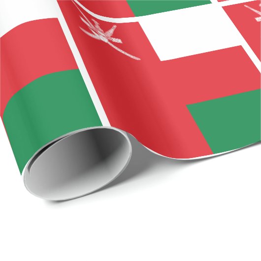Papier Cadeau Drapeau Oman (Coin rond)