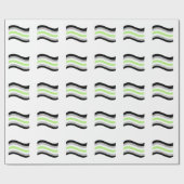 Papier Cadeau Drapeau ondoyant de fierté agender (Plat)
