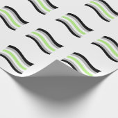 Papier Cadeau Drapeau ondoyant de fierté agender (Coin)
