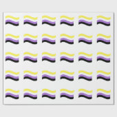 Papier Cadeau Drapeau ondoyant non binaire (Plat)