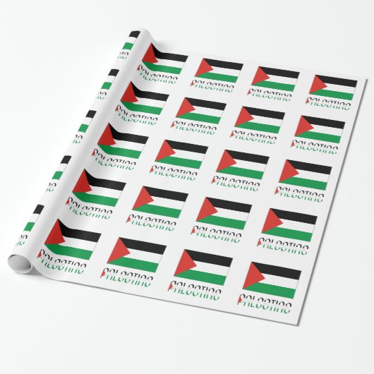 Papier Cadeau Drapeau palestinien (Déroulé)