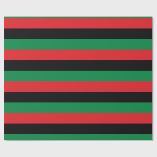 Papier Cadeau Drapeau panafricain, Joyeux Kwanzaa (Plat)