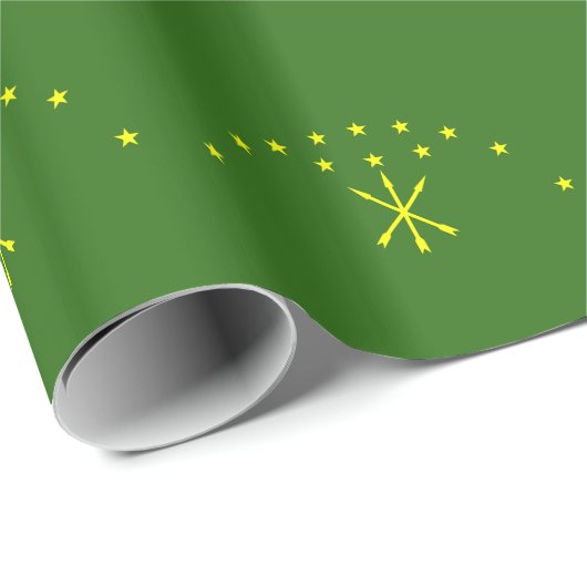 Papier Cadeau Drapeau patriotique d'Adyguée (Coin rond)