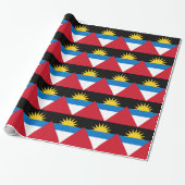 Papier Cadeau Drapeau patriotique d'Antigua-et-Barbuda (Déroulé)