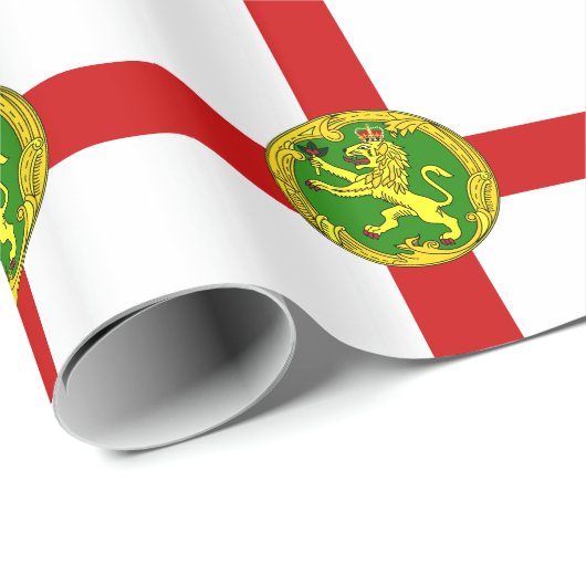 Papier Cadeau Drapeau patriotique d'Aurigny (Coin rond)