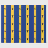 Papier Cadeau Drapeau patriotique de la Barbade (Plat)