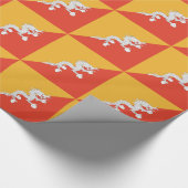 Papier Cadeau Drapeau patriotique du Bhoutan (Coin)