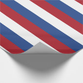 Papier Cadeau Drapeau Pays-Bas : Rouge Blanc Bleu Bleu (Coin)