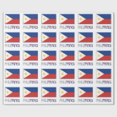 Papier Cadeau Drapeau philippin des Philippines (Plat)
