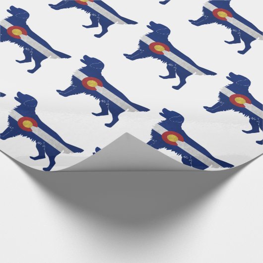 Papier Cadeau Drapeau plat Retriever Chien race Colorado (Coin)