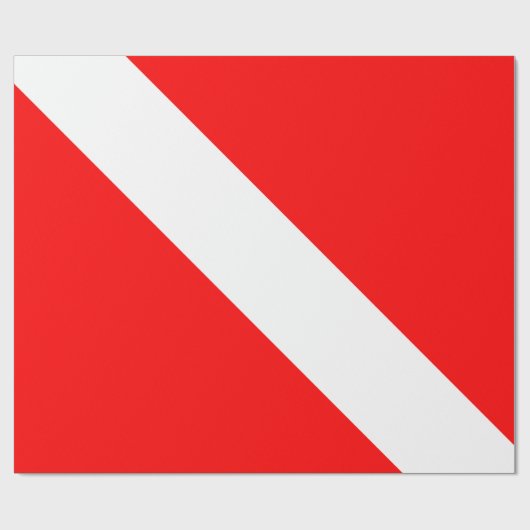Papier Cadeau Drapeau Plongée Plongée Plongée Plongée Diver Down (Plat)