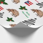 Papier Cadeau Drapeau Porto Rico et coqui (Coin)