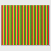 Papier Cadeau Drapeau Rasta coloré rayé (Plat)