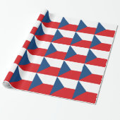 Papier Cadeau Drapeau République tchèque (Déroulé)