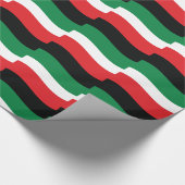Papier Cadeau Drapeau rouge, noir et vert (Coin)