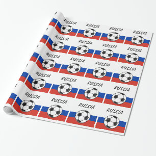 Papier Cadeau Drapeau Russa Croquis football