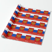 Papier Cadeau Drapeau russe, Aigle et Russie cadeaux/fans sporti (Déroulé)