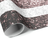 Papier Cadeau Drapeau rustique rouge blanc bleu étincelant USA (Coin rond)