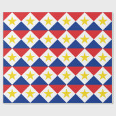 Papier Cadeau Drapeau Saba (Plat)