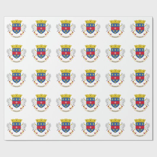 Papier Cadeau Drapeau Saint-Barthélemy (Plat)